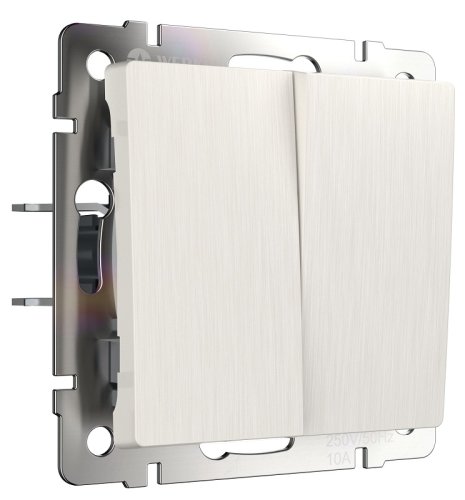 Переключатель без рамки Werkel 2-кл. проходной перламутровый рифленый фото Переключатель без рамки Werkel 2-кл. проходной перламутровый рифленый картинка